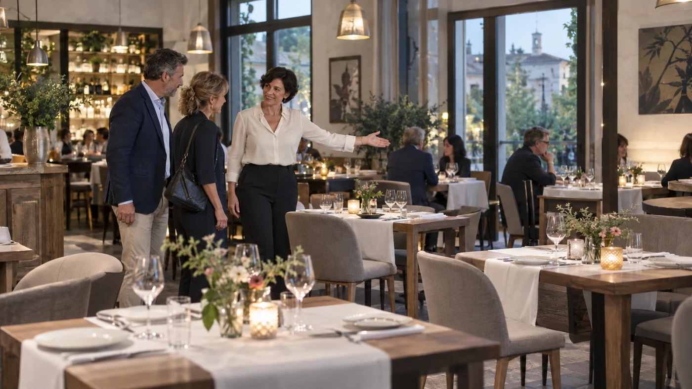 Tavoli apparecchiati in un ristorante: ogni servizio ha le proprie disponibilità e regole.