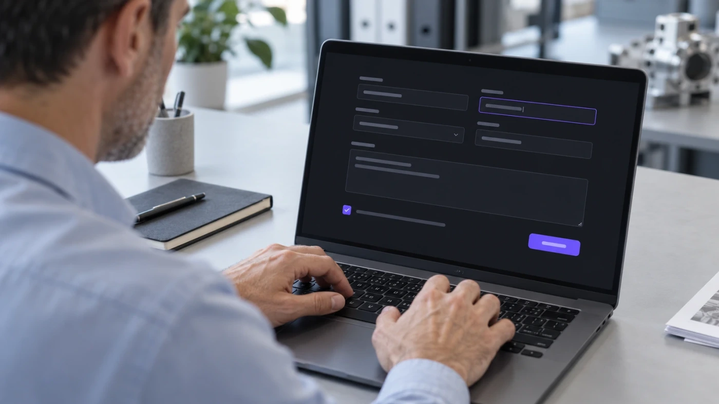 Dettaglio della compilazione di un modulo online creato con Form Builder.